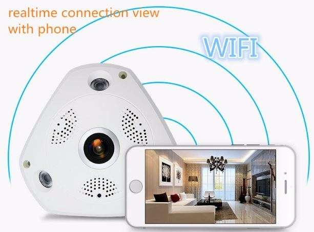 960P HD 3D Panoramic VR Camera, 360 Degree Multi Angle View, Two Way Talk, Motion Detection etc.