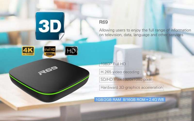 Sunvell R69 Android Quad CoreTV Box & Remote, Ultra HD, 4K - Turns Your TV Into a Smart Media Center