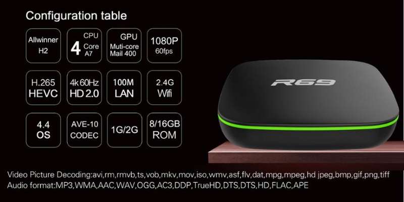 Sunvell R69 Android Quad CoreTV Box & Remote, Ultra HD, 4K - Turns Your TV Into a Smart Media Center