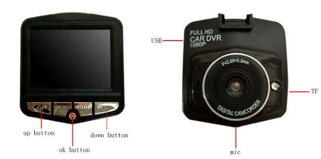 2.4" LCD, Night Vision Vehicle DVR& Camera With G-Sensor for Motion Detection