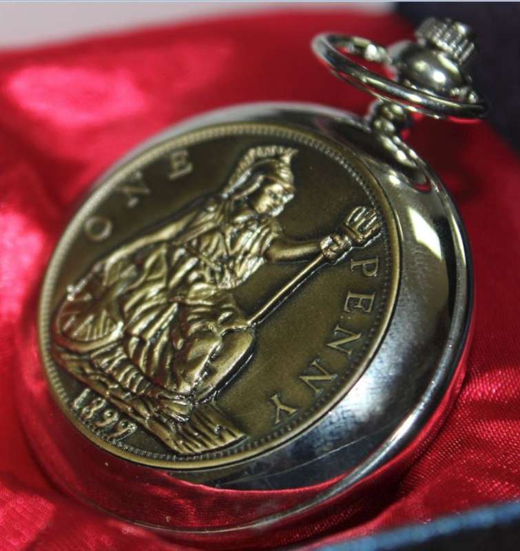 Stunning 1899 One Penny Pocket Watch in a Gift Box