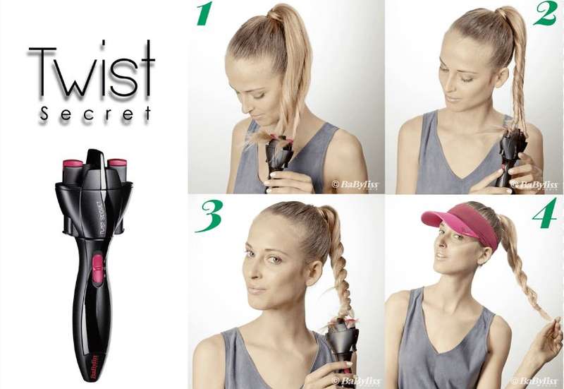 BaByliss Twisted braids Hair Brush - Quickly & Effortlessly Twisted Individual Braids