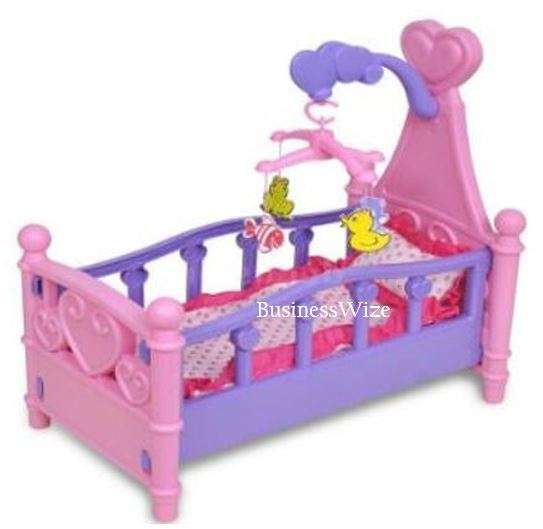 Cute Crying Baby Doll in Rocking Cradle With Lots of Accessories and Hours of Fun