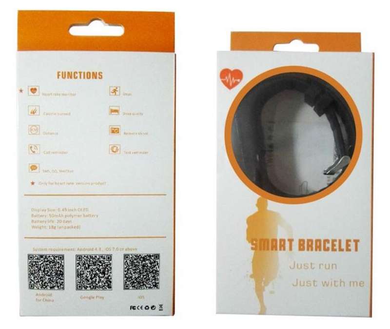 Bluetooth Smart watch Fitness Bracelet - HEART RATE Monitor, Fitness Tracker, Calorie Counter etc.