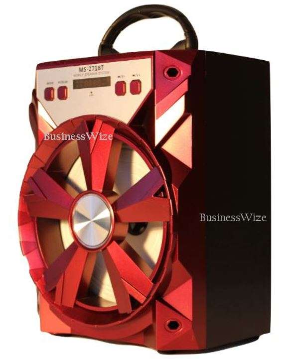 Wooden Bluetooth Multimedia Radio With X-Bass Speaker - USB/TF/AUX/MIC/ FM Radio & LED Display
