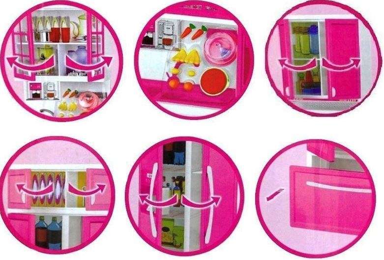 Modern Kitchen Play Set With Opening Doors, Sound & Light