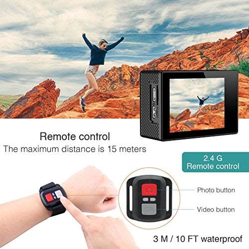4K Ultra HD WIFI Action Sport DVR & Camera With REMOTE- HDMI, Waterproof, 170 Degree & More