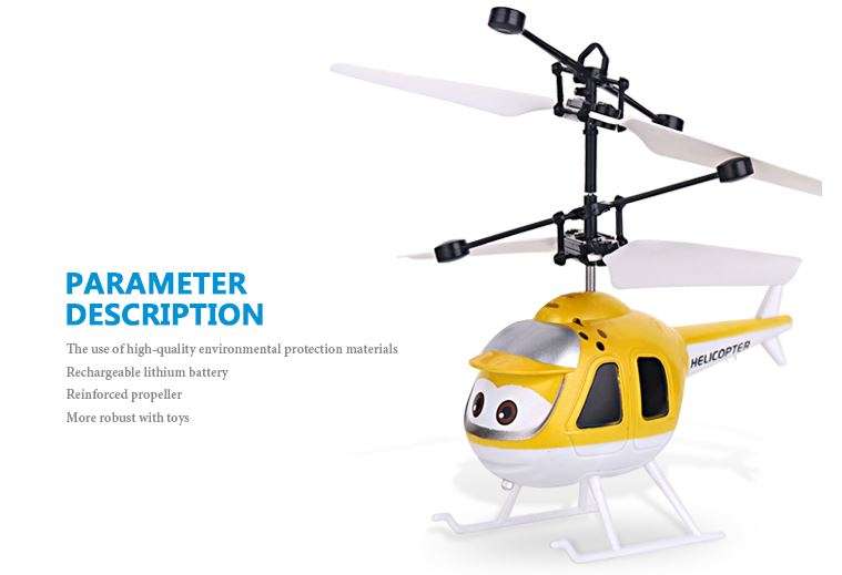 Infrared Induction Suspension Helicopter With Sensor Flying, Light Effects & USB Charging