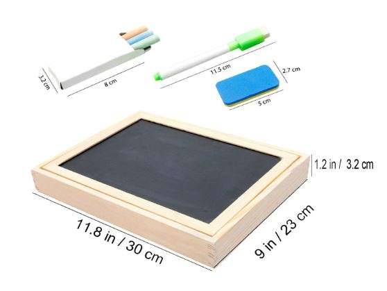 3D Farm Spell Magnetic Whiteboard & Chalkboard Set In a Wooden Box