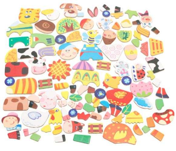 3D Farm Spell Magnetic Whiteboard & Chalkboard Set In a Wooden Box