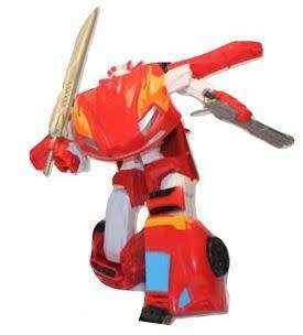 Super Change Transformer Robot Quickly Transforms Into a Car With Accessories