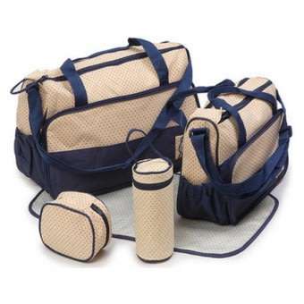 5 in 1 Baby Bag Set Made of Waterproof Microfiber Material - Lots of Space For All Your Baby's Needs