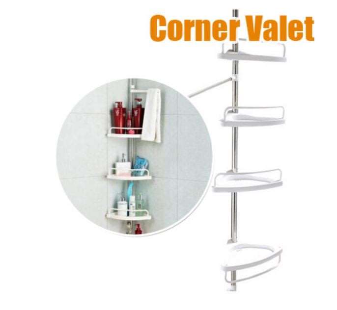 Self-Adhesive Corner Shelf - Adjustable Height, No Screws, No Nails - Sit it up Anywhere!