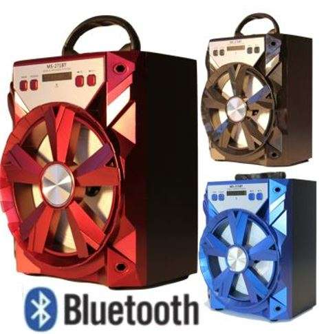 Bluetooth Multimedia FM Radio With X-Bass Speaker - USB/TF/AUX/MIC/LED Display
