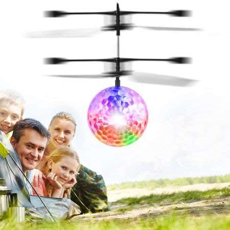 Colourfull Infrared Smart Sensor Flying Disco Ball Helicopter, Light Effects & USB Charging