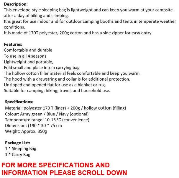 Waterproof, Warm & Lightweight Sleeping Bag - Travel Light & Sleep Comfortably