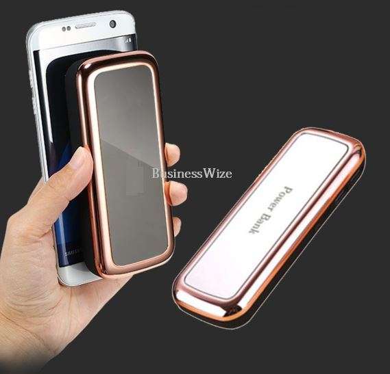 27 000 mAh Mirror Power Bank with 2 USB Ports for Charging of Electronic Devices, LED Flashlight