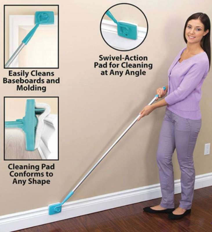 Baseboard Buddy Simply Glide and Dust - Extendable Microfiber Cleaner
