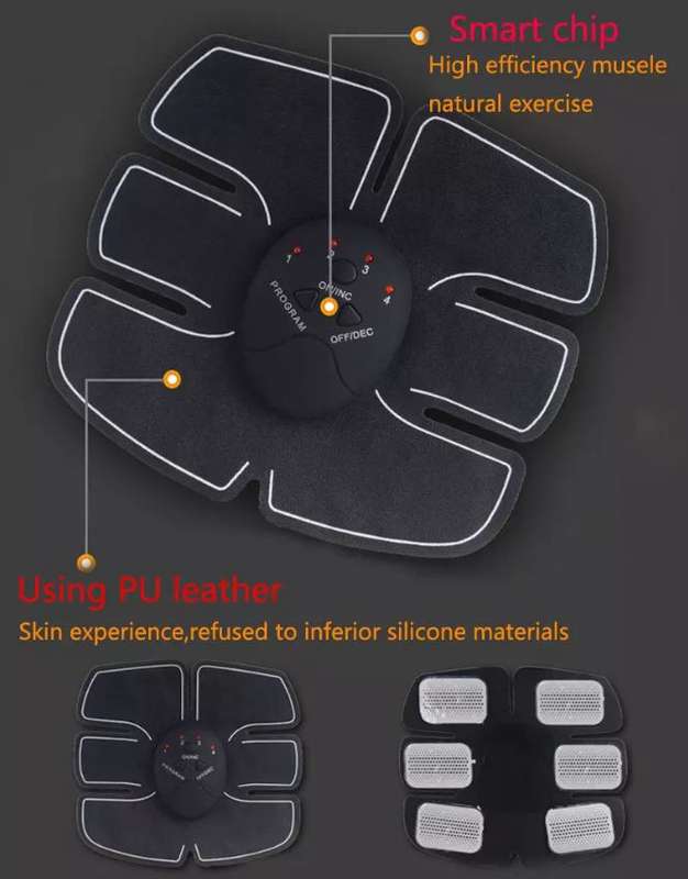Home Gym - Wireless Electronic EMS 6 Pack Abs Muscle Simulator Kit with 5 modes