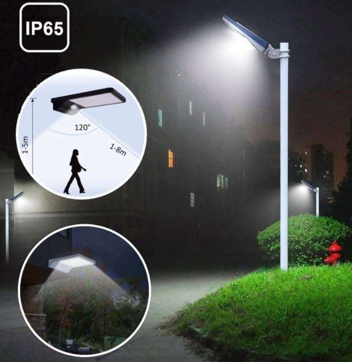 42 LED SOLAR Street & Garden Light, PIR, Motion Sensor, Waterproof with 3 modes