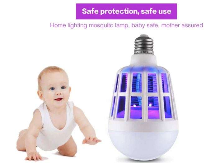 2 in 1 LED Light & Effectively Eliminates Flying Insects, Low Power Consumption & Long Lifespan