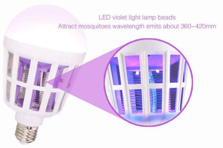 2 in 1 LED Light & Effectively Eliminates Flying Insects, Low Power Consumption & Long Lifespan