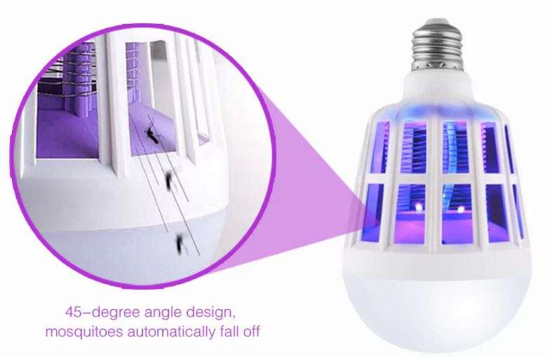 2 in 1 LED Light & Effectively Eliminates Flying Insects, Low Power Consumption & Long Lifespan