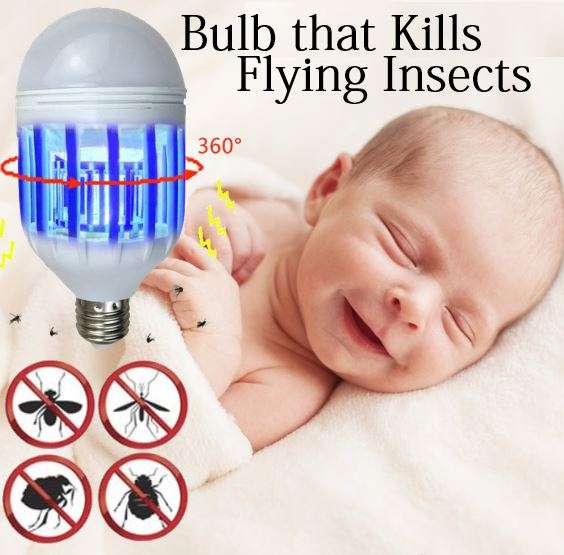 2 in 1 LED Light & Effectively Eliminates Flying Insects, Low Power Consumption & Long Lifespan