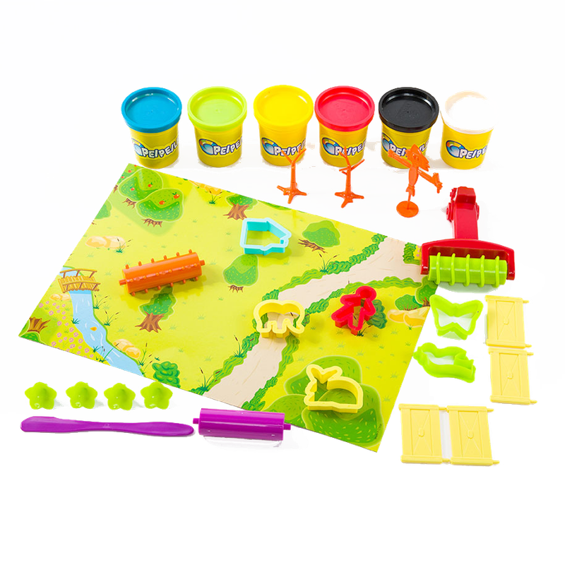 Happy Pasture Dough Play Set for Development of Creativity, Imagination & Hands-on Skills
