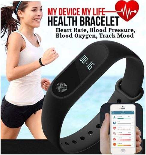 Bluetooth Health Smart Watch - Heart Rate Monitor, Pedometer, Track Mood & more...