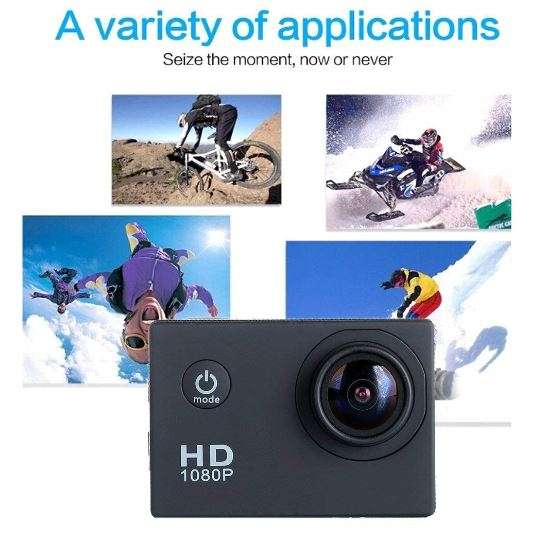 HD Action Sport DVR & Camera - Waterproof, LCD Screen, Side Helmet Mount, Waterproof Casing..