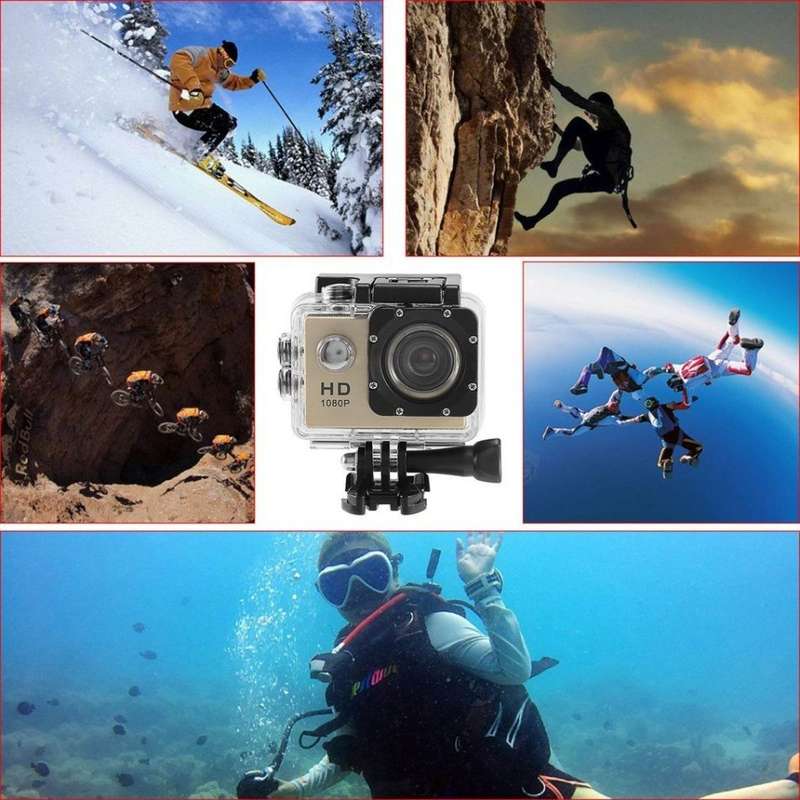 HD Action Sport DVR & Camera - Waterproof, LCD Screen, Side Helmet Mount, Waterproof Casing..