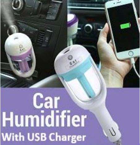 12V USB Car Charger, with Humidifier Aromatherapy, Rotates 180°