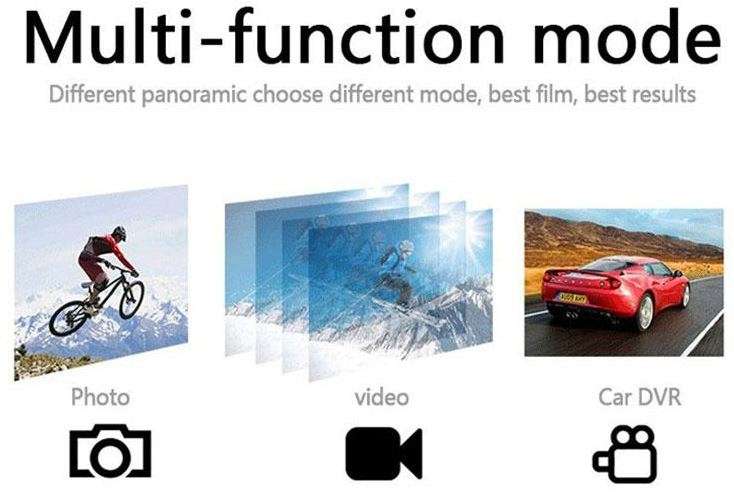2" Full HD Action Sport Camera - Waterproof, LCD Screen, Side Helmet Mount, Waterproof Casing..