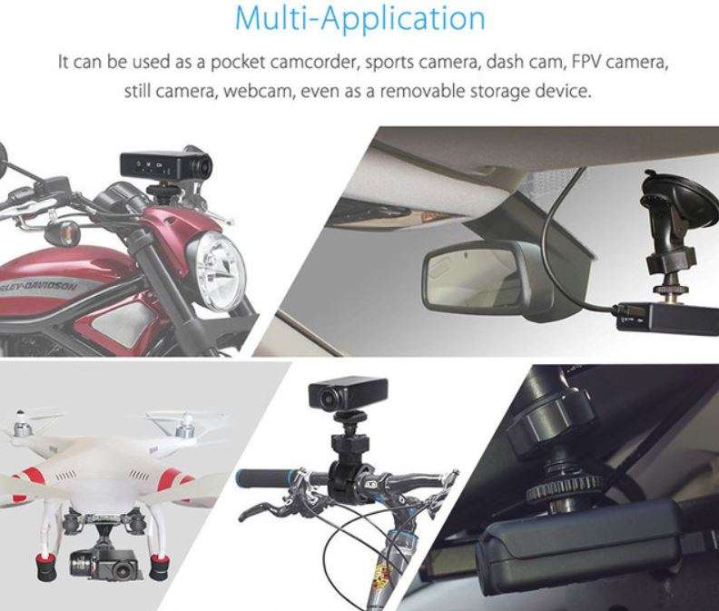 2" Full HD Action Sport Camera - Waterproof, LCD Screen, Side Helmet Mount, Waterproof Casing..