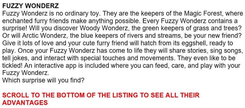 Fuzzy Wonderz - Care for them and once they hatch, they will become your best friend