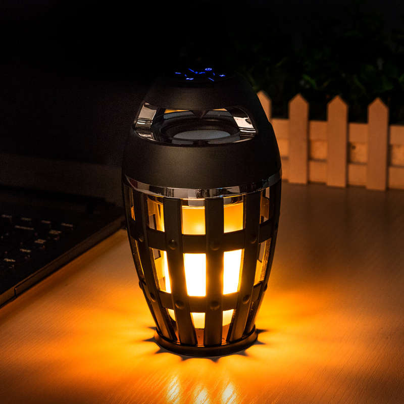 LED Atmosphere Flame Bluetooth Bass Speaker with USB Interface - Flame Beats Light Effect