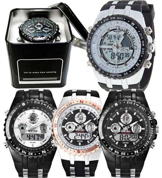 Exquisite Men's Multi Chronograph Watch With LED Back Light in a Complimentary Tin Gift Box