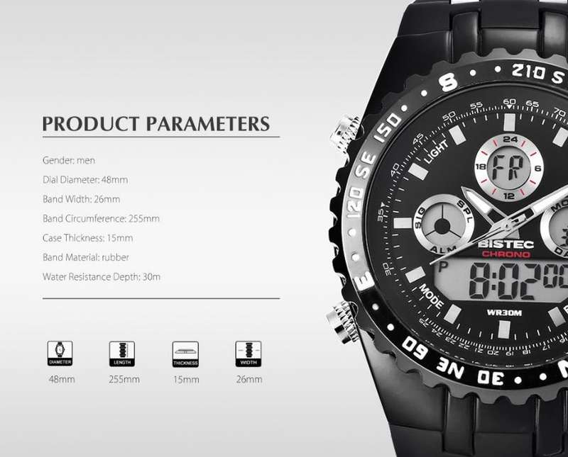 Exquisite Men's Multi Chronograph Watch With LED Back Light in a Complimentary Tin Gift Box