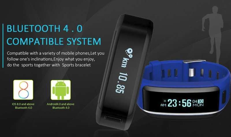 Heart Rate Monitor Smart Wristband Fitness Tracker for Android & iOS Smartphones
