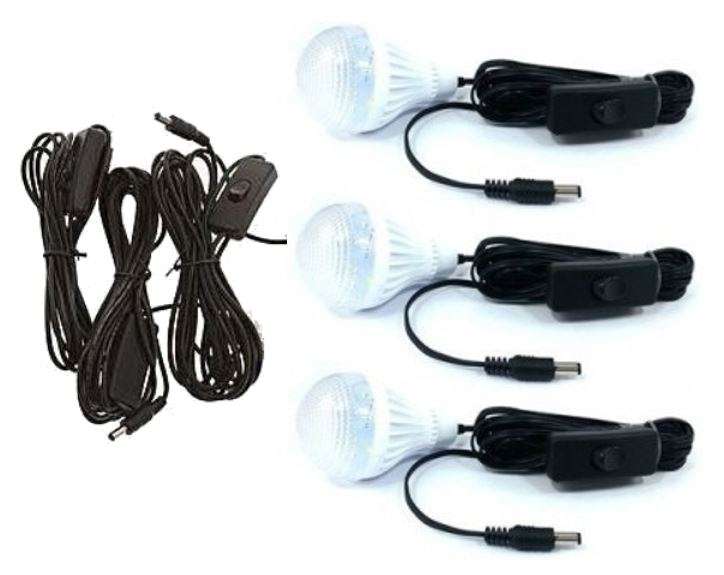 Home Solar System - Battery Control Unit, 3 LED Lamps, Solar Panel, Remote & 10 in 1 Charging Cable