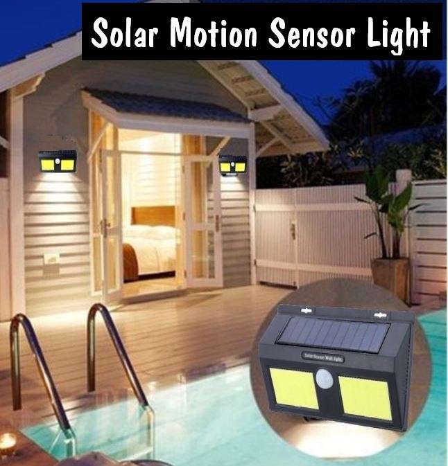 48 LED Solar Power Wall Light, PIR Motion Sensor, Waterproof, Night Sensor & Eco-friendly