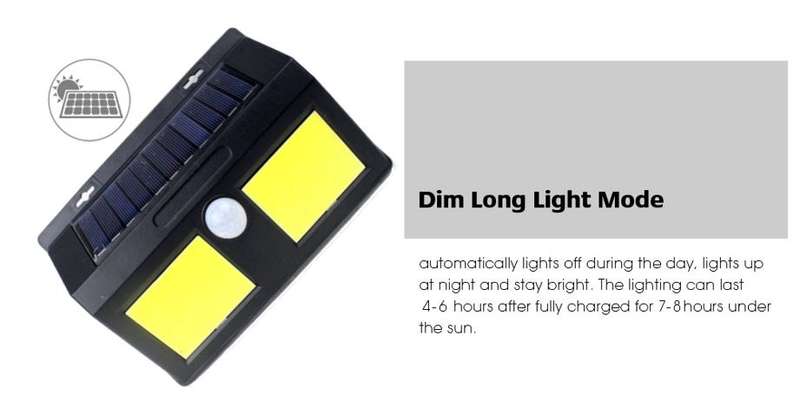 48 LED Solar Power Wall Light, PIR Motion Sensor, Waterproof, Night Sensor & Eco-friendly
