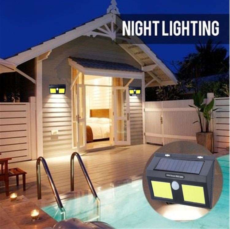 48 LED Solar Power Wall Light, PIR Motion Sensor, Waterproof, Night Sensor & Eco-friendly