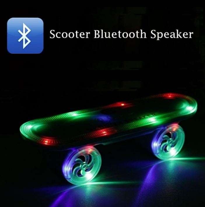 Portable Wireless Skateboard Bluetooth Speaker with Microphone, Support USB, SD Card & Aux-in