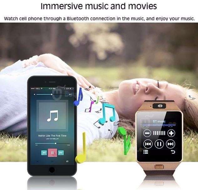 Smart Watch Phone, Support SIM CARD, Bluetooth, Camera, Sleep Monitor, SD Card, MP3, Pedometer etc.