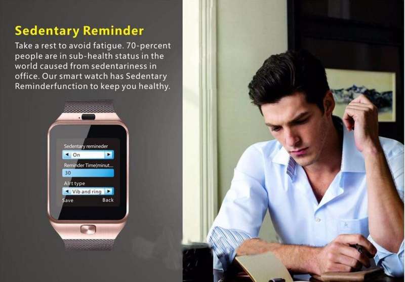 Smart Watch Phone, Support SIM CARD, Bluetooth, Camera, Sleep Monitor, SD Card, MP3, Pedometer etc.
