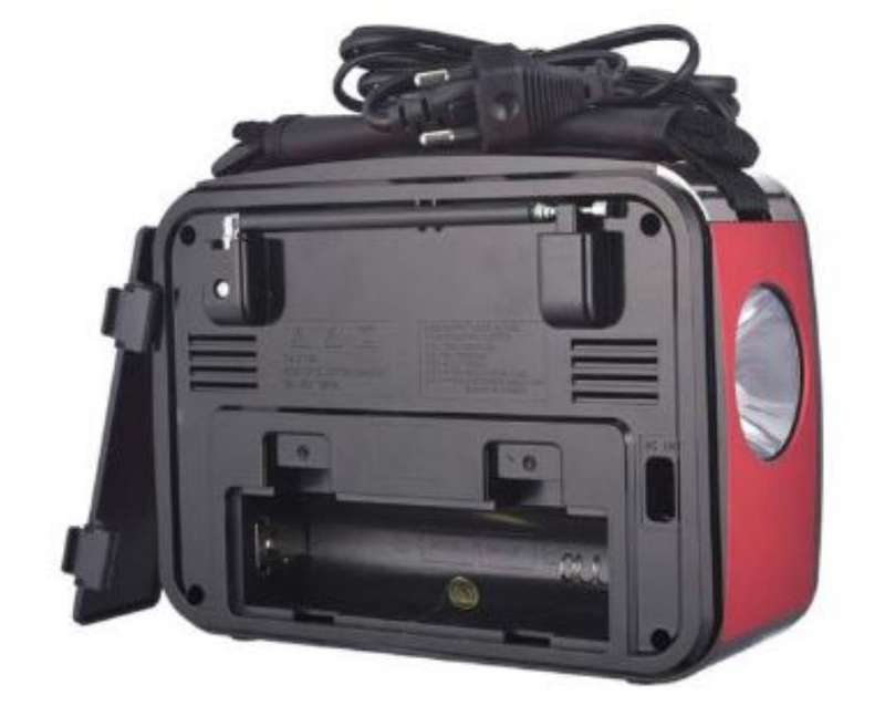 SD/USB/TF MP3 Player - AM/FM Radio, Build in X-Bass Speaker, Flash Light & Rechargeable Battery