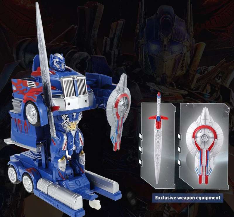 2.4Ghz R/C Optimus Prime Transformer Robot Truck, Xenon lights, 360° turn, one-key deformation