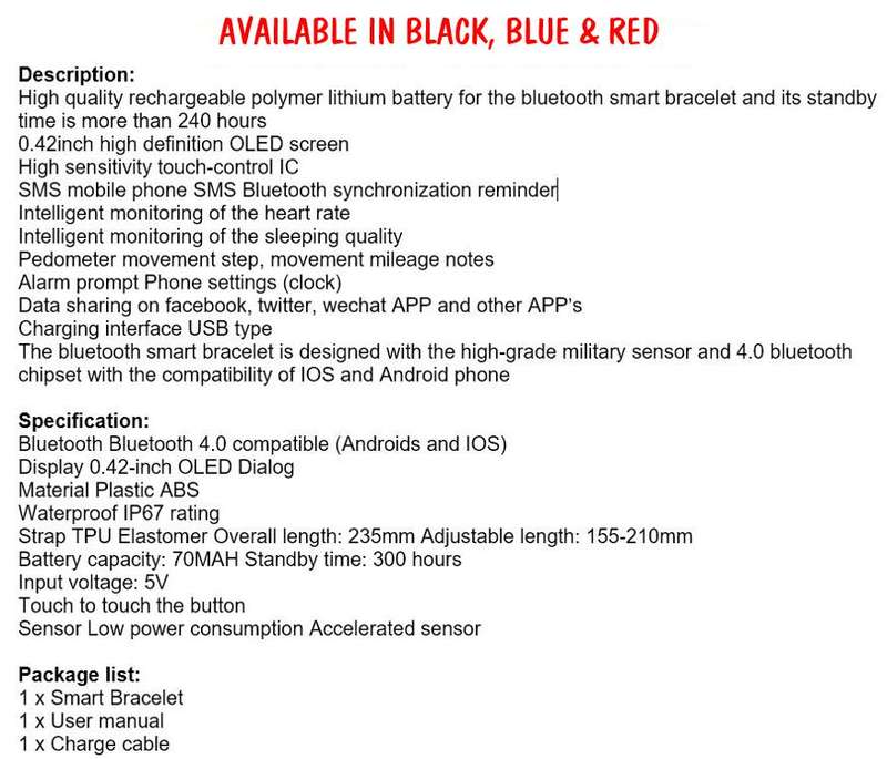 Bluetooth Health Smart Watch - Heart Rate Monitor, Pedometer, Blood Pressure, Track Mood & more...